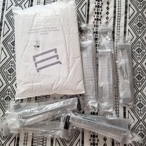 Goldenwarm 10 Pack Black Square Bar Cabinet Pull Handles